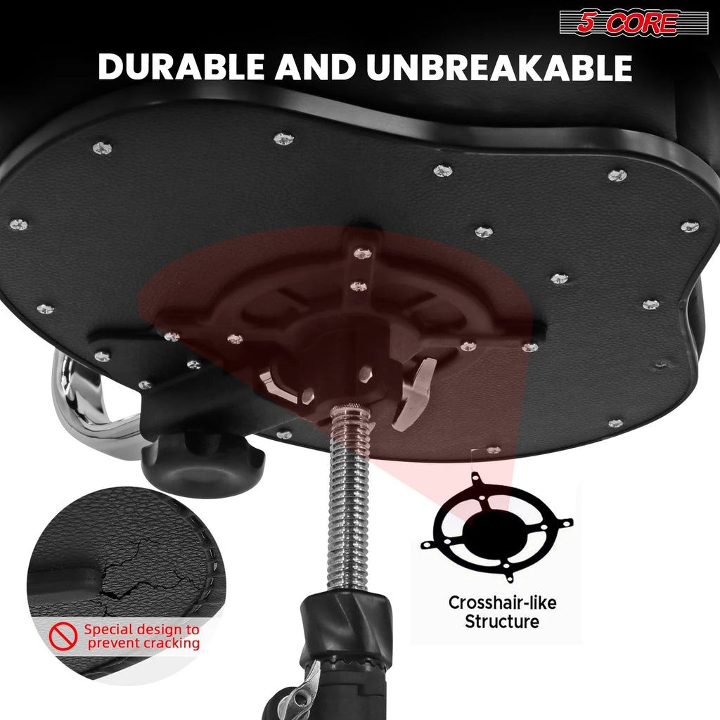 5Core Drum Throne Padded Guitar Stool Backrest Drummer Seat for Adults & Kids