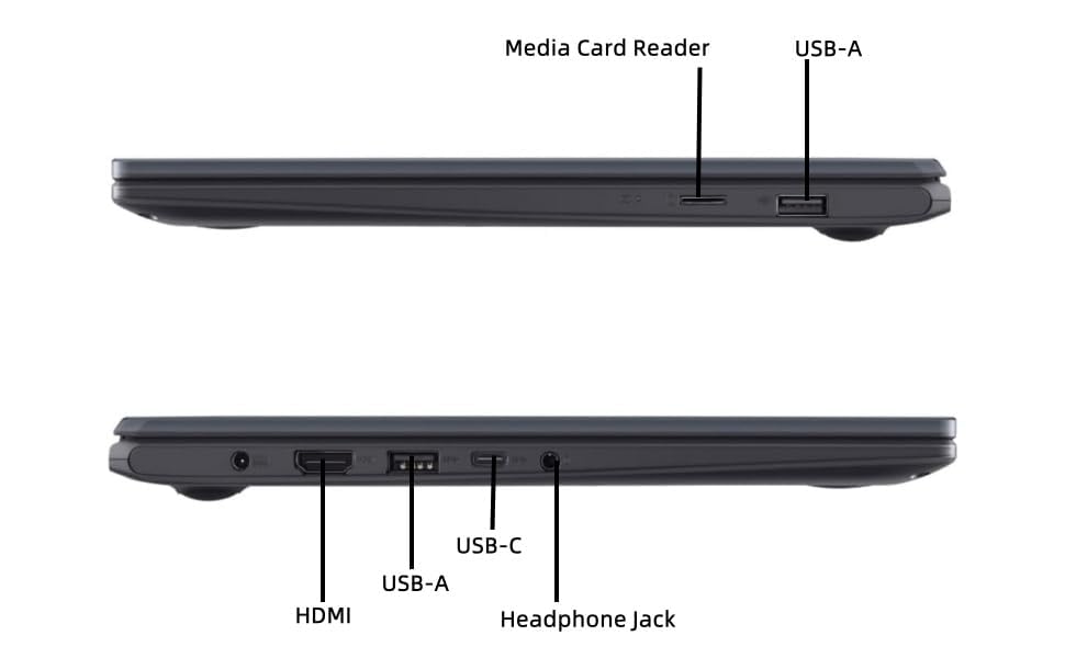 New Business & Student Laptop 14 inch FHD Display Intel.Pentium N6000 Processor 4GB Memory 64GB eMMC Webcam Wi-Fi HDMI USB-C Touchpad up to 10 Hrs Long Battery Life Win 11 Home in S Mode Black