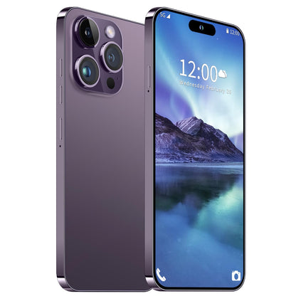 I14 Pro Max Unlocked Smartphone, 6+256GB, Android 13.0 Unlocked Cell Phones, 6.82" HD Screen Battery 6800mAH with 128GB Memory Card/Face ID/Fingerprint Lock/Dual SIM 5G Phone (White)