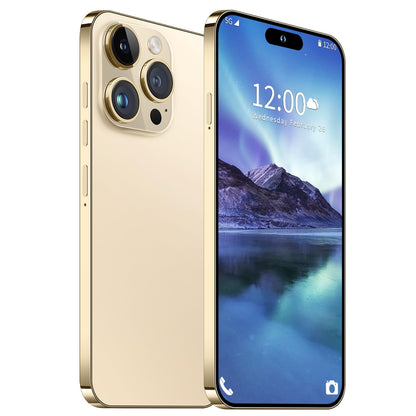 I14 Pro Max Unlocked Smartphone, 6+256GB, Android 13.0 Unlocked Cell Phones, 6.82" HD Screen Battery 6800mAH with 128GB Memory Card/Face ID/Fingerprint Lock/Dual SIM 5G Phone (White)