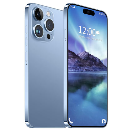 I14 Pro Max Unlocked Smartphone, 6+256GB, Android 13.0 Unlocked Cell Phones, 6.82" HD Screen Battery 6800mAH with 128GB Memory Card/Face ID/Fingerprint Lock/Dual SIM 5G Phone (White)
