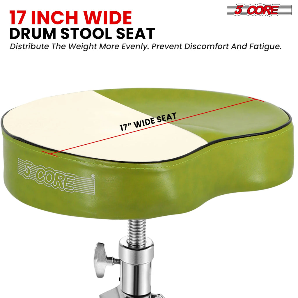 5Core Drum Throne Padded Guitar Stool Saddle Drummer Seat for Adults & Kids
